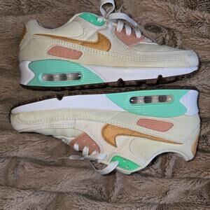 Women's Nike Air Max 90 LX "Happy Pineapple" Coconut Milk Shoes Size 9